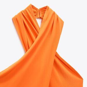 ZARA DRAPED HALTER BODY SIZE S 4770/013/915